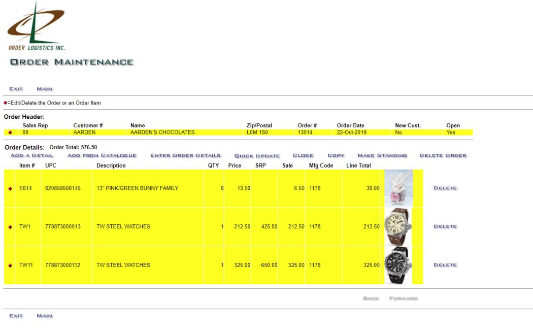 OrderStream OMS Web App