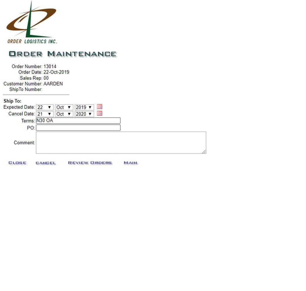 OrderStream OMS Web App
