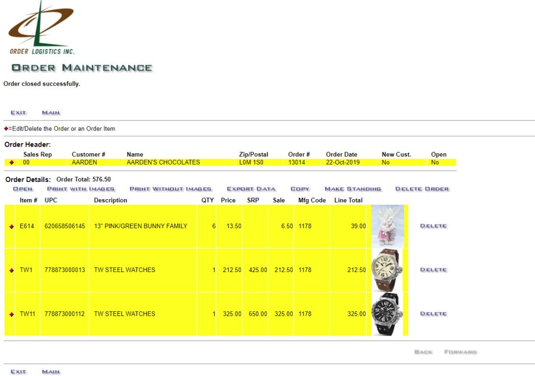 OrderStream OMS Web App