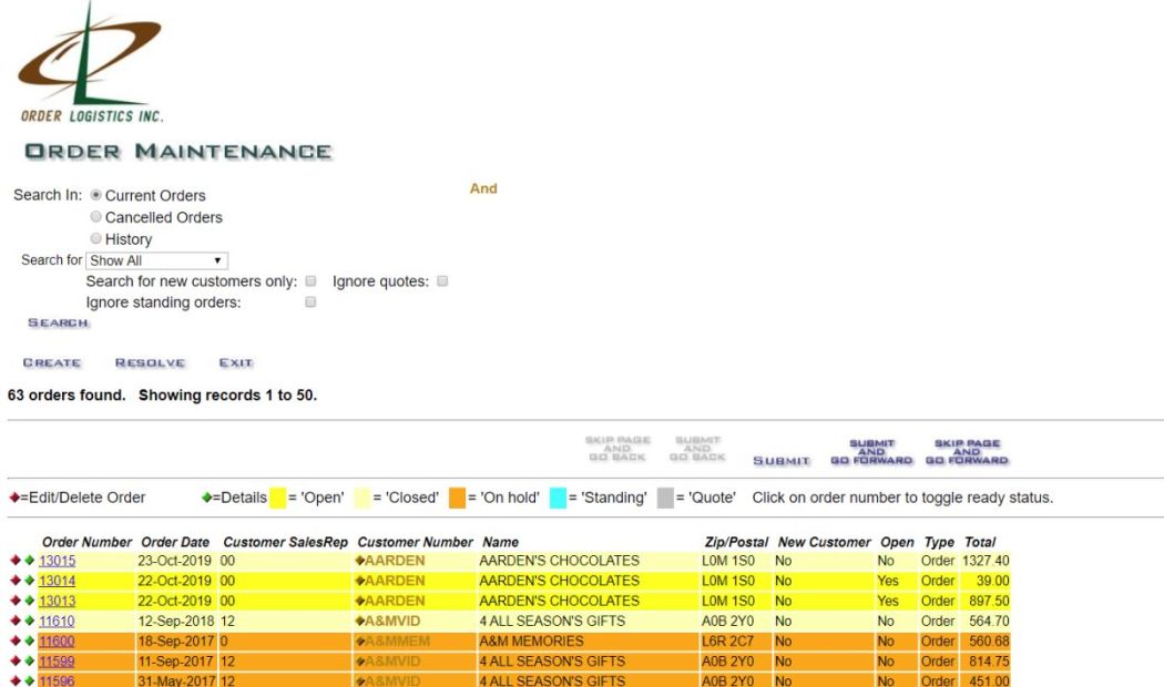 OrderStream OMS Web App